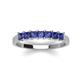 3 - Erica 3.00 mm Princess Cut Iolite 7 Stone Wedding Band 