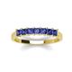 3 - Erica 3.00 mm Princess Cut Iolite 7 Stone Wedding Band 