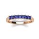 3 - Erica 3.00 mm Princess Cut Iolite 7 Stone Wedding Band 