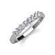 2 - Erica 3.00 mm Princess Cut Natural Diamonds 7 Stone Wedding Band 