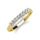 2 - Erica 3.00 mm Princess Cut Natural Diamonds 7 Stone Wedding Band 