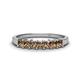 1 - Erica 3.00 mm Princess Cut Smoky Quartz 7 Stone Wedding Band 