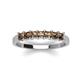 3 - Erica 3.00 mm Princess Cut Smoky Quartz 7 Stone Wedding Band 