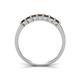 4 - Erica 3.00 mm Princess Cut Smoky Quartz 7 Stone Wedding Band 