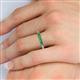 5 - Erica 3.00 mm Princess Cut Green Garnet 7 Stone Wedding Band 