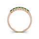 4 - Erica 3.00 mm Princess Cut Green Garnet 7 Stone Wedding Band 