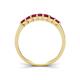 4 - Erica 3.00 mm Princess Cut Ruby 7 Stone Wedding Band 