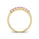 4 - Erica 3.00 mm Princess Cut Pink Sapphire 7 Stone Wedding Band 