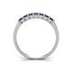 4 - Erica 3.00 mm Princess Cut Amethyst 7 Stone Wedding Band 