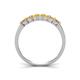 4 - Erica 3.00 mm Princess Cut Citrine 7 Stone Wedding Band 