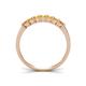 4 - Erica 3.00 mm Princess Cut Citrine 7 Stone Wedding Band 