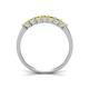 4 - Erica 3.00 mm Princess Cut Yellow Sapphire 7 Stone Wedding Band 