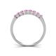 4 - Erica 3.00 mm Princess Cut Pink Sapphire 7 Stone Wedding Band 