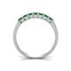 4 - Erica 3.00 mm Princess Cut Green Garnet 7 Stone Wedding Band 