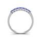 4 - Erica 3.00 mm Princess Cut Tanzanite 7 Stone Wedding Band 