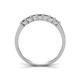 4 - Erica 3.00 mm Princess Cut Natural Diamonds 7 Stone Wedding Band 