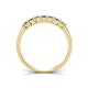 4 - Erica 3.00 mm Princess Cut Natural Diamonds 7 Stone Wedding Band 