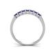 4 - Erica 3.00 mm Princess Cut Iolite 7 Stone Wedding Band 