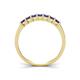 4 - Erica 3.00 mm Princess Cut Iolite 7 Stone Wedding Band 