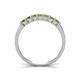 4 - Erica 3.00 mm Princess Cut Peridot 7 Stone Wedding Band 