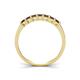 4 - Erica 3.00 mm Princess Cut Smoky Quartz 7 Stone Wedding Band 