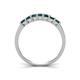 4 - Erica 3.00 mm Princess Cut London Blue Topaz 7 Stone Wedding Band 