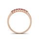 4 - Erica 2.50 mm Princess Cut Ruby 7 Stone Wedding Band 