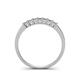 4 - Erica 2.50 mm Princess Cut Lab Grown Diamonds 7 Stone Wedding Band 