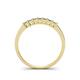 4 - Erica 2.50 mm Princess Cut Lab Grown Diamonds 7 Stone Wedding Band 