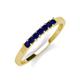 2 - Erica 2.50 mm Princess Cut Blue Sapphire 7 Stone Wedding Band 