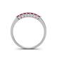 4 - Erica 2.50 mm Princess Cut Ruby 7 Stone Wedding Band 