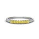 1 - Erica 2.50 mm Princess Cut Yellow Sapphire 7 Stone Wedding Band 