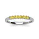 3 - Erica 2.50 mm Princess Cut Yellow Sapphire 7 Stone Wedding Band 