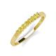 2 - Erica 2.50 mm Princess Cut Yellow Sapphire 7 Stone Wedding Band 