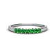 1 - Erica 2.50 mm Princess Cut Green Garnet 7 Stone Wedding Band 