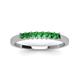 3 - Erica 2.50 mm Princess Cut Green Garnet 7 Stone Wedding Band 