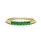 1 - Erica 2.50 mm Princess Cut Green Garnet 7 Stone Wedding Band 