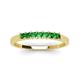 3 - Erica 2.50 mm Princess Cut Green Garnet 7 Stone Wedding Band 