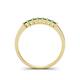 4 - Erica 2.50 mm Princess Cut Green Garnet 7 Stone Wedding Band 