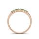 4 - Erica 2.50 mm Princess Cut Green Garnet 7 Stone Wedding Band 