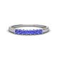 1 - Erica 2.50 mm Princess Cut Tanzanite 7 Stone Wedding Band 