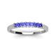 3 - Erica 2.50 mm Princess Cut Tanzanite 7 Stone Wedding Band 