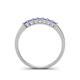 4 - Erica 2.50 mm Princess Cut Tanzanite 7 Stone Wedding Band 