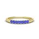 1 - Erica 2.50 mm Princess Cut Tanzanite 7 Stone Wedding Band 