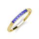 2 - Erica 2.50 mm Princess Cut Tanzanite 7 Stone Wedding Band 