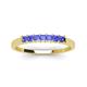 3 - Erica 2.50 mm Princess Cut Tanzanite 7 Stone Wedding Band 