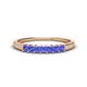 1 - Erica 2.50 mm Princess Cut Tanzanite 7 Stone Wedding Band 