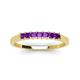 3 - Erica 2.50 mm Princess Cut Amethyst 7 Stone Wedding Band 