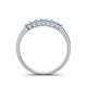 4 - Erica 2.50 mm Princess Cut Blue Topaz 7 Stone Wedding Band 