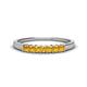 1 - Erica 2.50 mm Princess Cut Citrine 7 Stone Wedding Band 